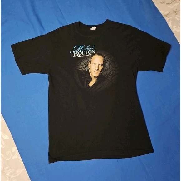 VTG‎ Michael Bolton Concert T-shirt 2009 Tour Band Tee Double Sided CITY LIST LG - Picture 2 of 8